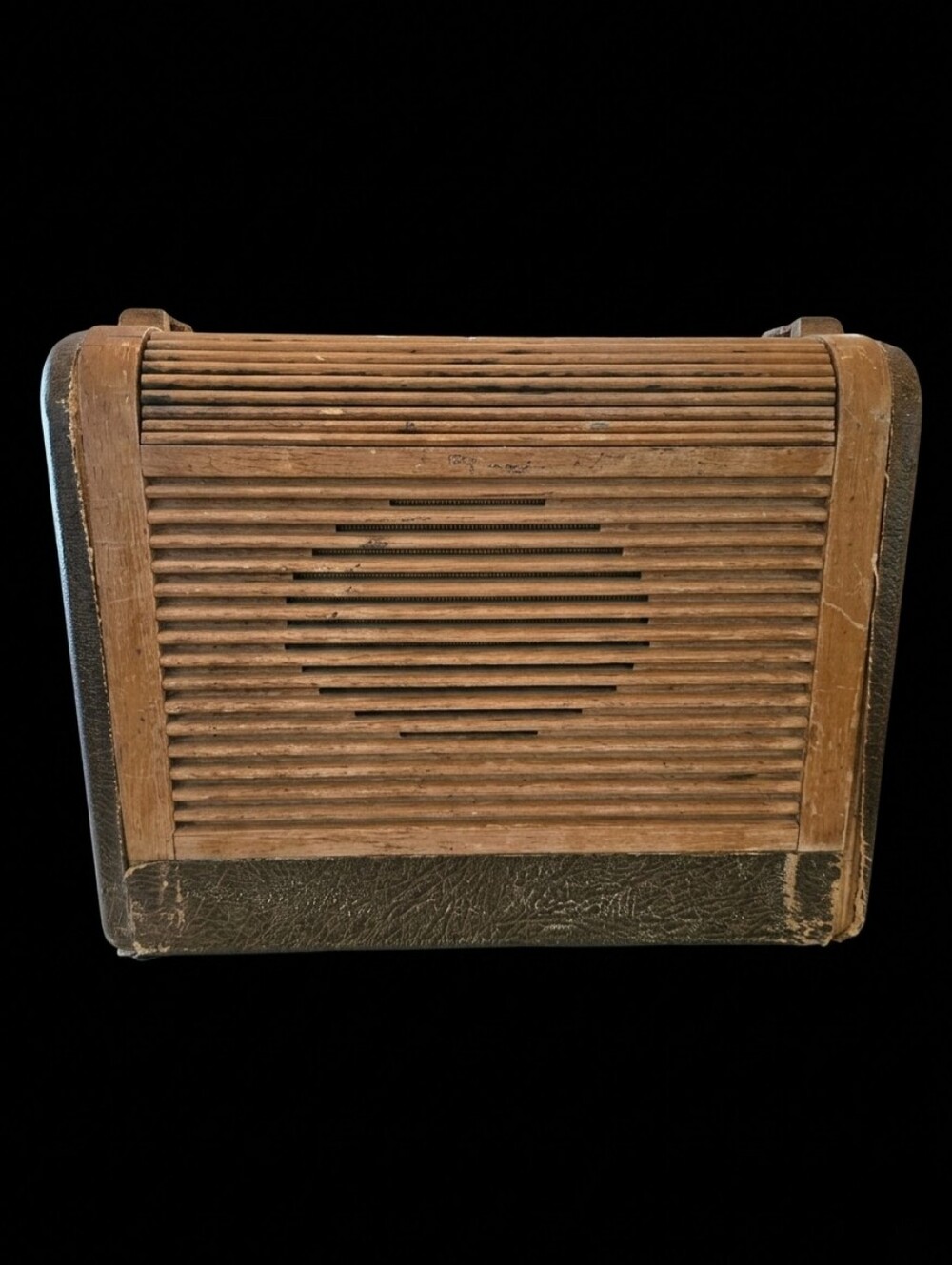 Vintage 1946 Philco 46-350 Roll Top Radio | Mid Century Wood Display As-Is